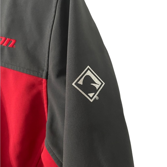 🎄 SALE SNAP-ON Tools Full Zip Dri Duck DDX Jacket Red/Grey Men’s Medium - Picture 3 of 14